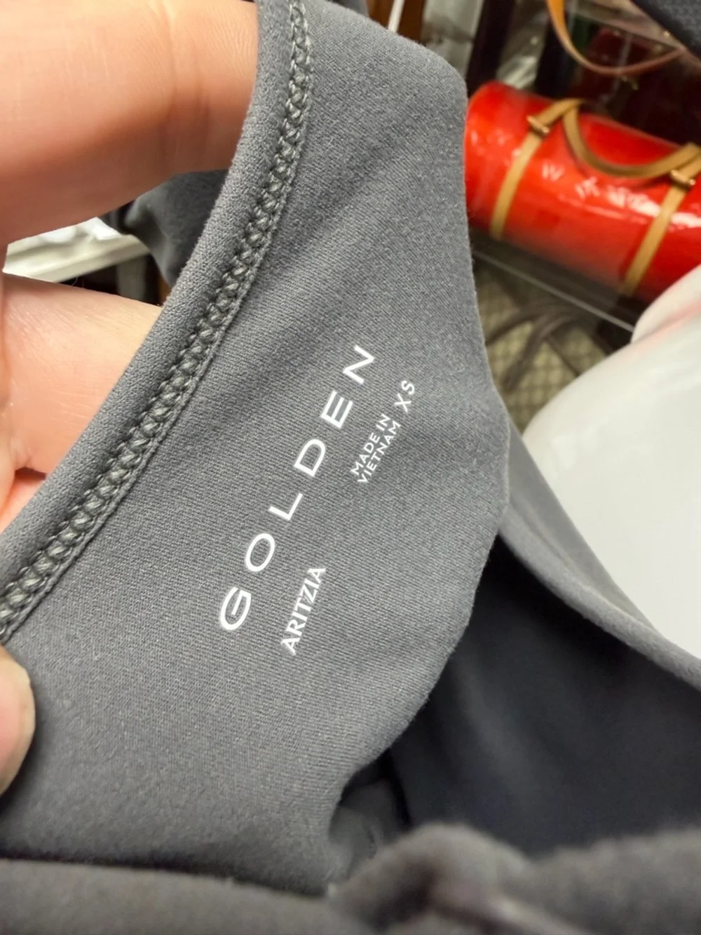 A15 Aritzia Babaton Golden bodysuit in coal gray